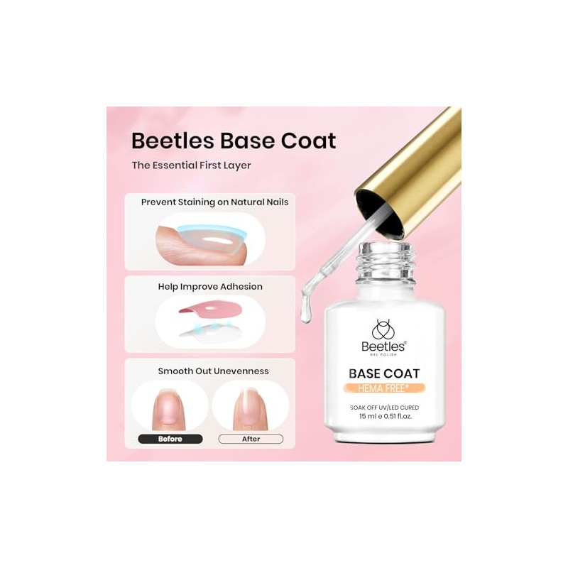 Beetles Base y Capa Superior en Gel sin HEMA, 2
