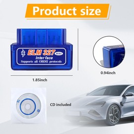 Dickno ELM327 OBDⅡ Car Auto Diagnostic Scanner, Professional Automotive Bluetooth Scan Tool and Code Reader, Universal Vehicle Interface Adapter Diagnostic Tool Scanner