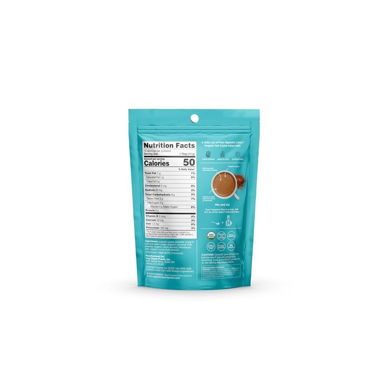 Four Sigmatic Calm Mushroom Cocoa Mix | Organic Dark Hot