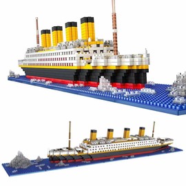 ELAICREE Titanic Ship Micro Mini Building Blocks Set, 1860 Pcs 3D Puzzle Sets DIY Educational Toys Gift for Adults and Kids…