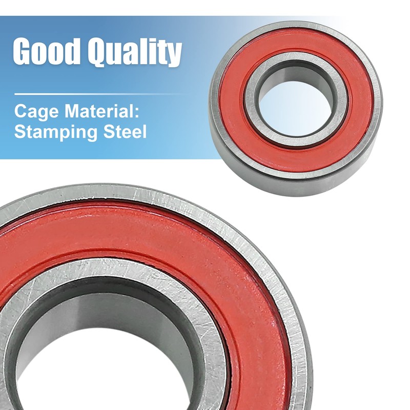 sourcingmap 2pcs 6003RS Deep Groove Sealed Shielded Ball Bearing 35