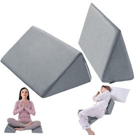 BALAPET 2 Pcs Small Wedge Pillow for Sleeping，Premium Foam Bed Pillow Wedge Positioning Wedge Pillow for Side Sleeping,Triangle Wedge Pillow for Leg Elevation,Yoga,Reduce Back Pain