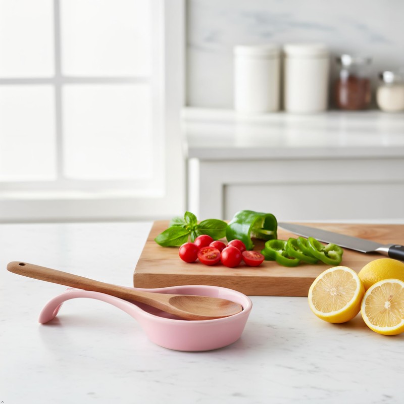 Reston Lloyd Calypso Basics Single Plastic Spoon Rest, Pink, single