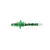 Faship Gorgeous Green CZ Crystal Floral Hair Clip