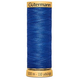 Gutermann Natural Cotton Thread 110 Yards-Royal Blue
