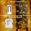 litogo 10M/33FT Fairy Lights Battery Operated with Remote, 100LED String Lights Battery Powered Outdoor Indoor IP65 Waterproof, 8 Modes Copper Wire Twinkle Lights for Bedroom Christmas Decor-Warm White