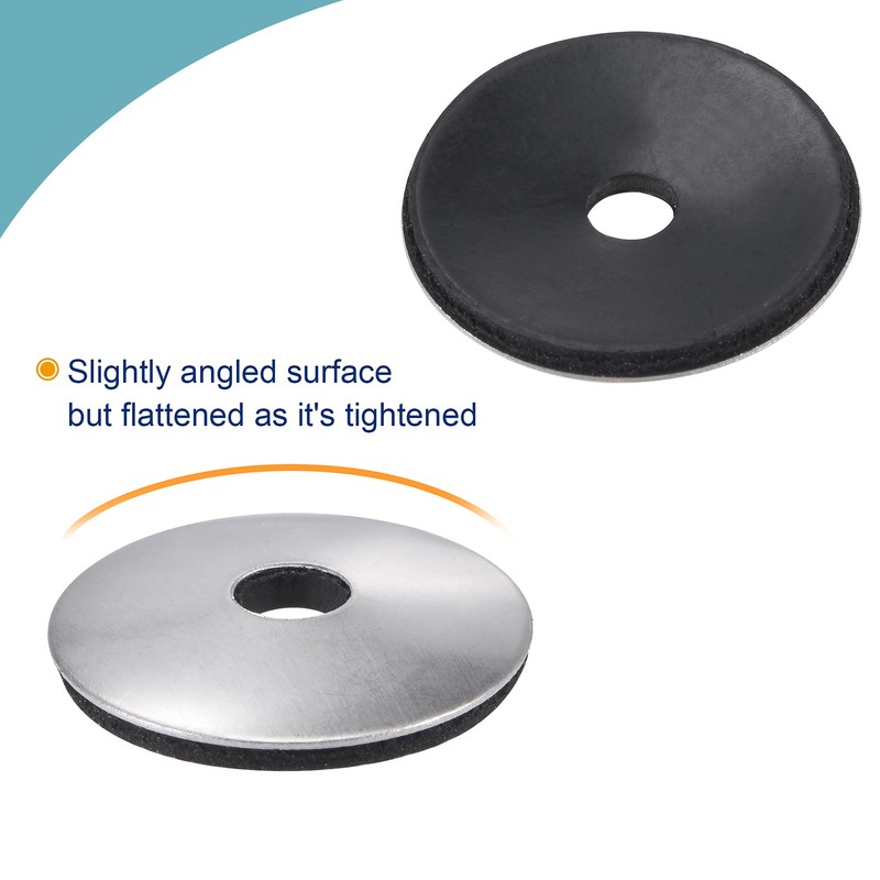 sourcing map Bonded Sealing Washers 25x5.5x2.8mm Stainless Steel EPDM Rubber