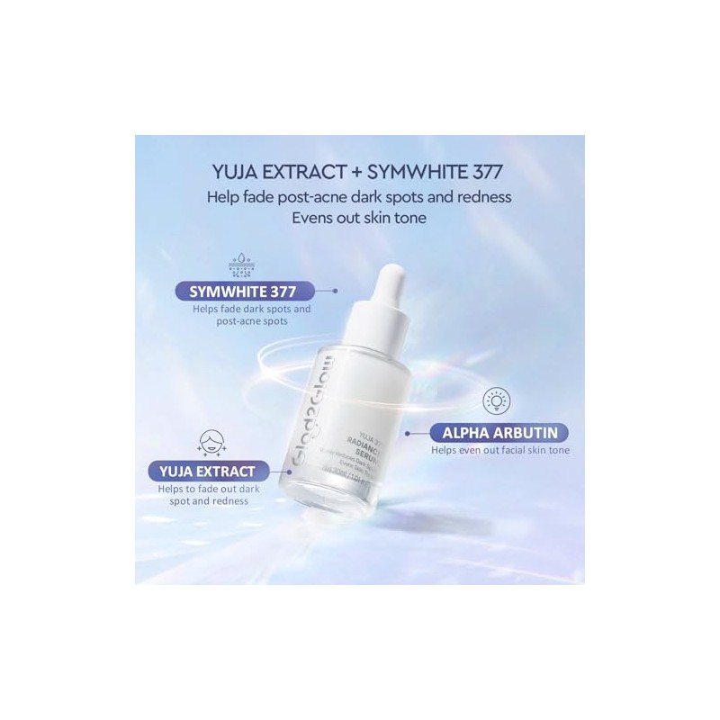 sérum facial iluminador con Symwhite 377 y Yuja Extract, para