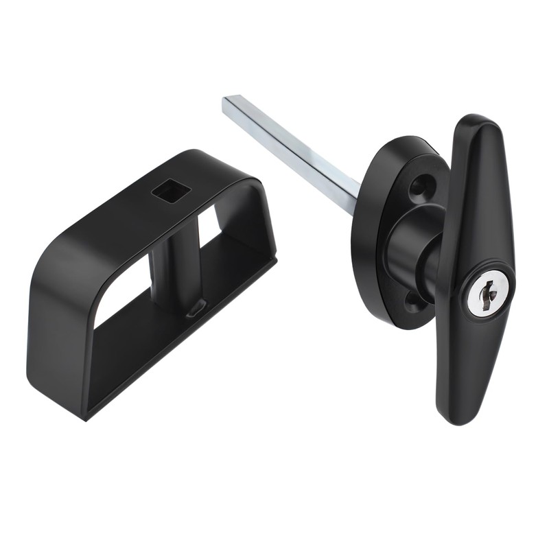 Shed Door Hardware Kit- Includes Hinges, Latches, and T-Handle Lock,