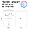 Crocothemis Minimalism Bridal Shower Invitations With Envelopes For New Couples