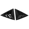 2pcs Gloss Black Rear Side Window Louvers Trim Air Vent