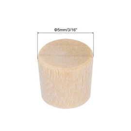 MECCANIXITY 160pcs Flat Head Wood Plugs, 3/16 Inch Screw Hole Cover Wooden Button Plugs Wood Caps Hardwood for Furniture Repairing