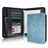 Convend Zip Series Premium Faux Leather A5 6-Ring Portfolio Binder