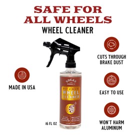 Socar Chemical Pit Crew Wheel Cleaner, Professional Powerful Formula for All Gloss Finishes, Safe for Cars, Trucks, SUVs, Motorcycles, RVs & More, 16 fl oz, Premium Dust & Grime Remover