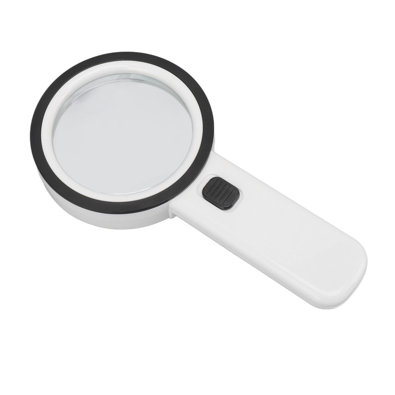 30X Handheld Large Magnifying Glass UV Banknote Inspection Magnifying Glass