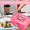Lockable Cash Box, Small Lockable Box, Money Box with Key,