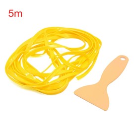Riloer DIY Car Interior Trim Decoration Universal 5 m ABS 3D Strips with Tool Car Interior Trim Accessories Yellow