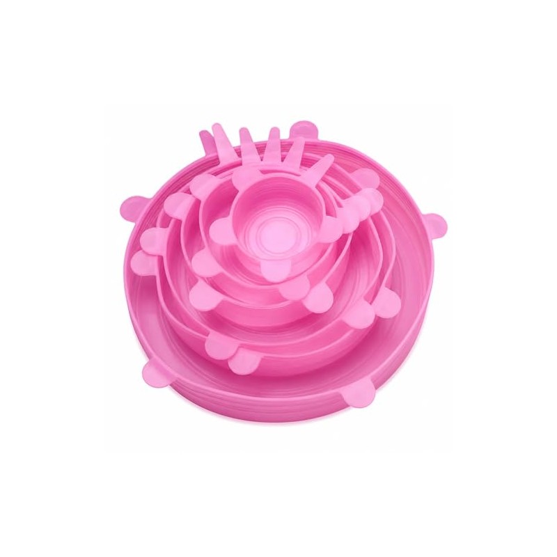 Reusable Silicone Stretch Lids – 6 Pack Airtight Bowl Covers