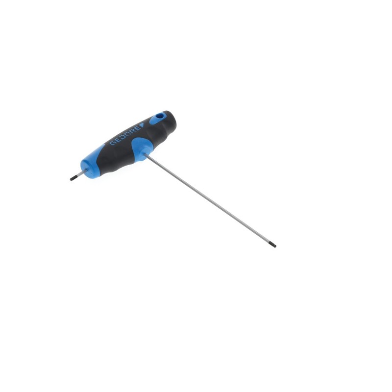 GEDORE Key for Allen screws, 2C T-handle and ball head,