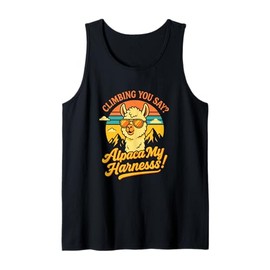 Climbing You Say? Alpaca My Harness! - Retro Llama Tank Top