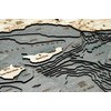 Santa Barbara/Channel Islands 3-D Nautical Wood Chart, Grey Frame, 16"