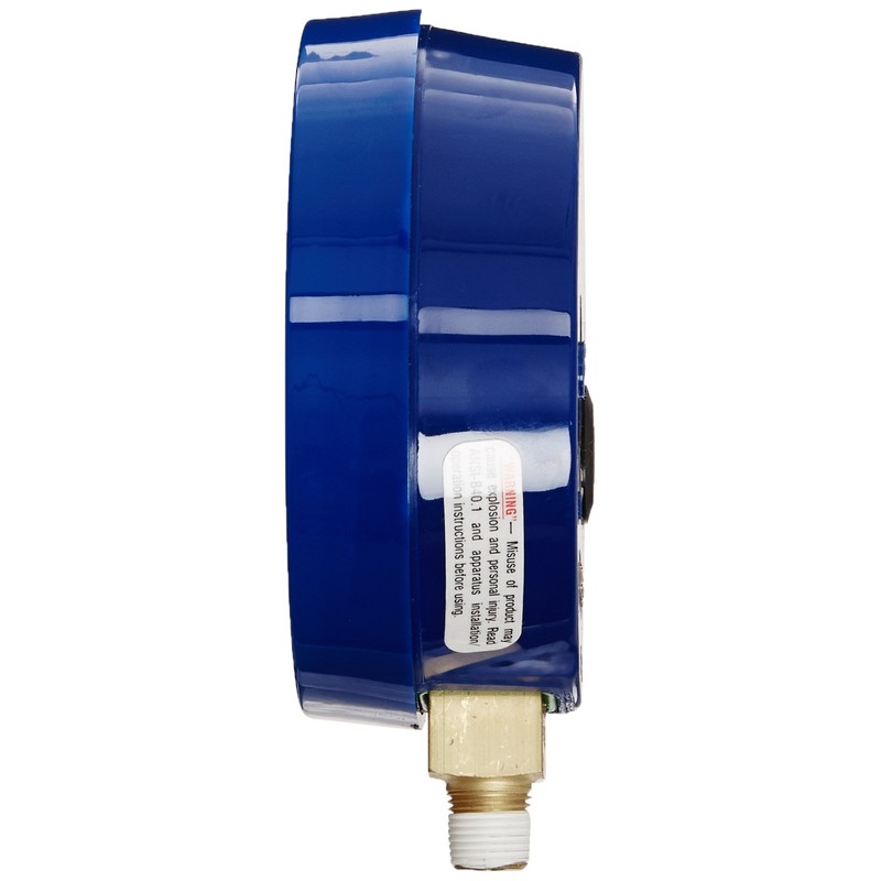 Yellow Jacket 49516 3-1/2" L/F (Degrees F) Blue Compound Gauge,