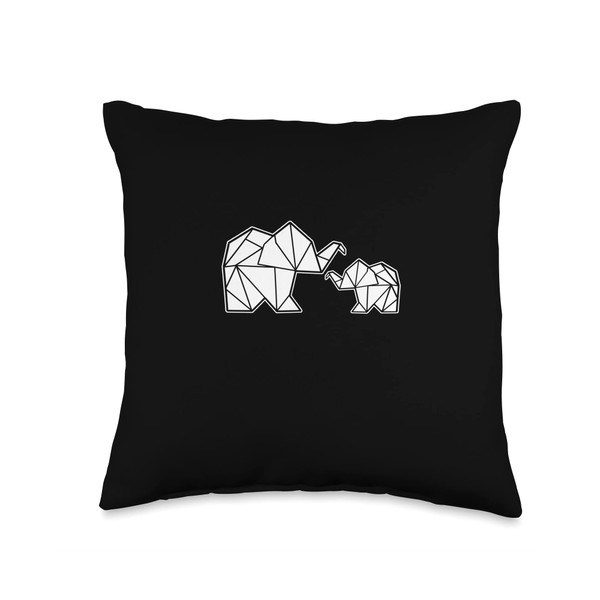 Origami Elephants Animal Trainer Throw Pillow