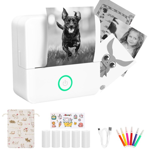 Label Maker Machine, Bluetooth Thermal Label Printer, Wireless Mini Label