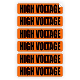 High Voltage Volt Markers | Labels for Conduit PVC Pipe | Vinyl Stickers | Decals | Electrical 6x