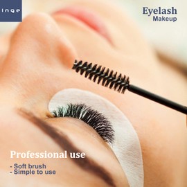 Inge 50 PCS Disposable Eyelash Brushes | Lash Brush Eyelash Mascara Wand Eyelash Spoolies Eyebrow Brush | Black