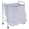 Costway 12-Drawer Utility Storage Rolling Cart w/Removable Drawers and Lockable