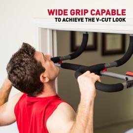 Perfect Fitness Multi-Gym Doorway Pull Up Bar and Portable Gym System, Elite