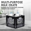 xcxc411 Heavy Duty Square Milk Crate Black