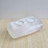NKlaus Selenite 2 Log Tea Light Holder 14.5 x 6