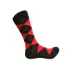 Men's Red Argyle Dress socks,Red/Black