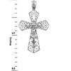 Religious Jewelry 925 Sterling Silver Crucifix Filigree Charm Pendant