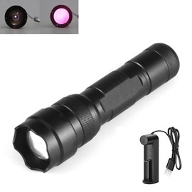 IR 940nm Torch, Infrared Torch, Zoomable IR Torch with Convex Lens, 1 Mode for Night Vision for Use with Night Vision Devices (Eyes Cannot See IR Light)