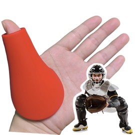 MIPREZT [for Kids] Catcher's Thumb Shield Baseball Thumb Guard for Baseball & Softball Catchers Thumb Protector for Baseball Catcher Gear Training Aid Catcher Accessories Reduce Sting-Red Color