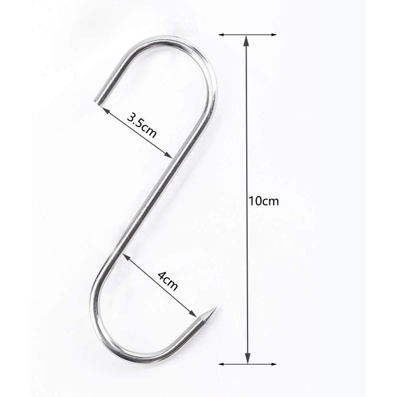 20Pcs 5 Inches Stainless Steel Butcher Hook, Stainless Steel Butcher