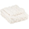 Comfort Spaces Ruched Faux Fur Plush 3 Piece Throw Blanket
