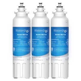Waterdrop ADQ73613401 Refrigerator Water Filter, Replacement for LG® LT800P®, ADQ73613408, ADQ75795104, ADQ73613402, Kenmore 9490, 46-9490, LSXS26326S, LMXC23746S, LSXS26366S, WD-F20, Pack of 3