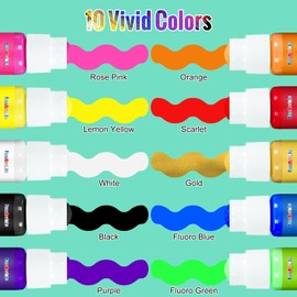 FansArriche Acrylic Paint Markers, 18mm Jumbo Round Tip (60 ml/ 2 oz), Water-Based Paint Markers for Art, Canvas, Metal, Paper, Rock and More, Waterproof and Permanent Ink for Lasting Tags