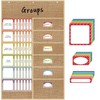 Gueevin Group Management Pocket Chart with 84 Cards Classroom Behavior