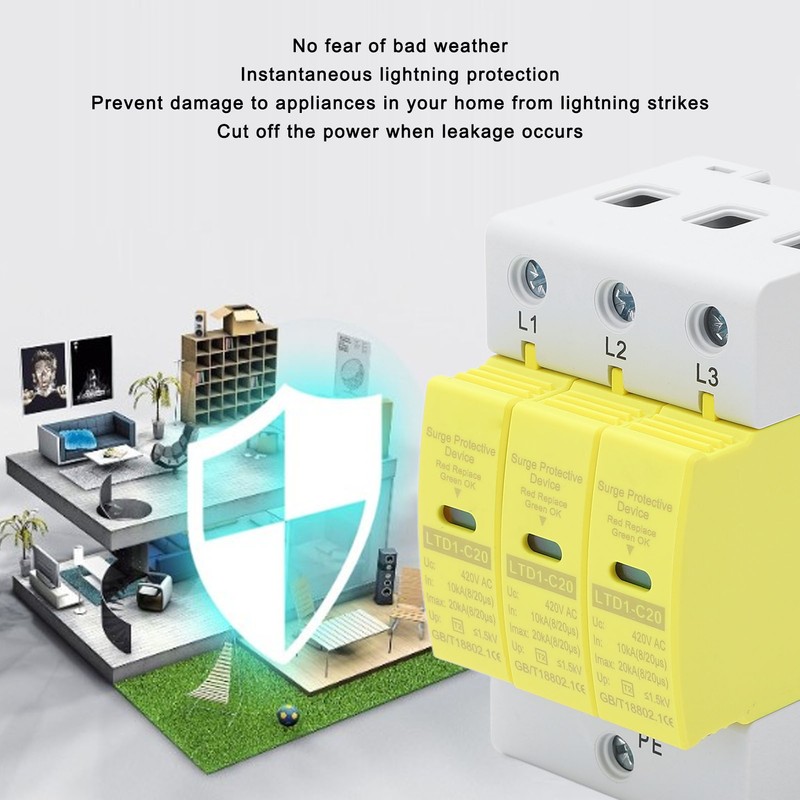 AC Surge Protective Device Flame Retardant PC Shell Quick Response