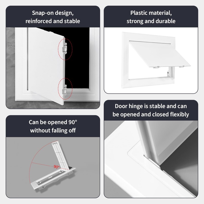 Access Panel 100x150 mm, Inspection Hatch Revision Door Paintable ABS