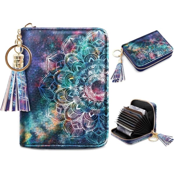 Coco Rossi Slim Minimalist Women's Wallet Credit Card Holder Zipper