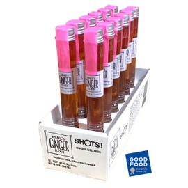 Annie's Ginger Elixir, 1.5oz 12-Pack, Pure Natural Organic Tonic Ginger Shot, Digestive Cleanse Boosts Immune Defense, Daily Gut Health and Wellness, Non-GMO Beverage