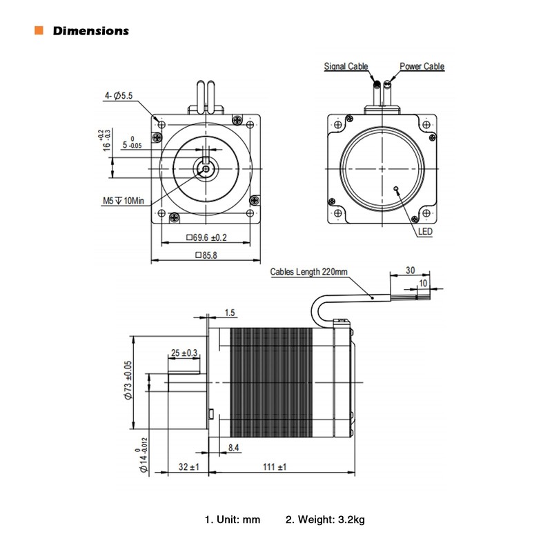 UIROBOT Closed Loop Stepper Motor with Pulse-Direction, Nema 34 Closed-Loop