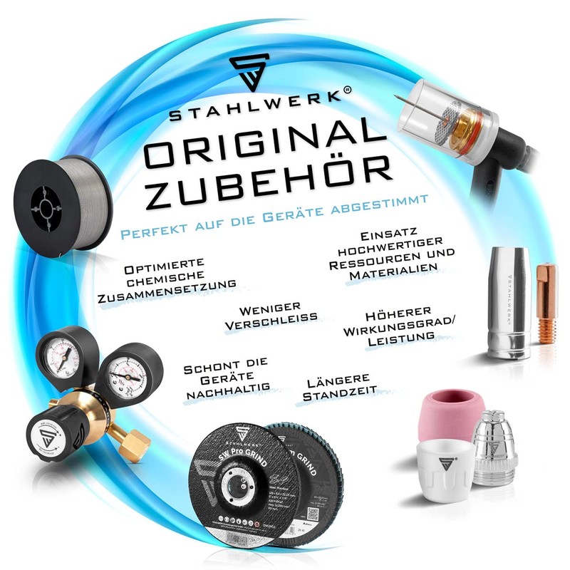STAHLWERK Wire Guide Nozzles Set of 4 0.8/1.0/1.2/1.6 mm Guide