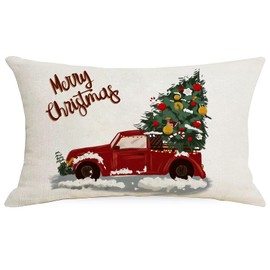 Oneshlee Christmas Cushion Cover 30 x 50 cm, Christmas Cushion Cover, Christmas Decoration Cushion Cover, Winter Decorative Cushion Cover, Decorative Couch Living Room Bedroom (A)